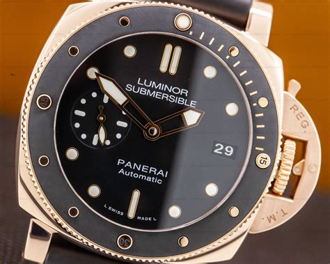 rose gold panerai|panerai submersible 42mm price.